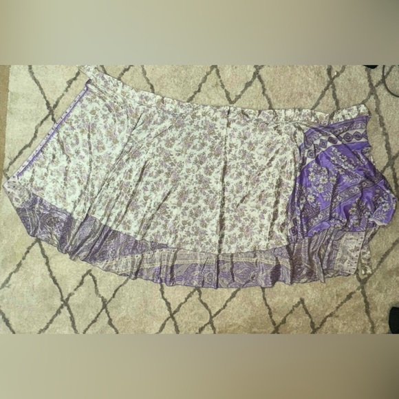 Lavender Paisley Wrap Midi/Maxi Skirt One Size - Picture 7 of 7